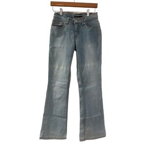 VINTAGE bebe Low-Rise Flare Leg Light Wash Jeans